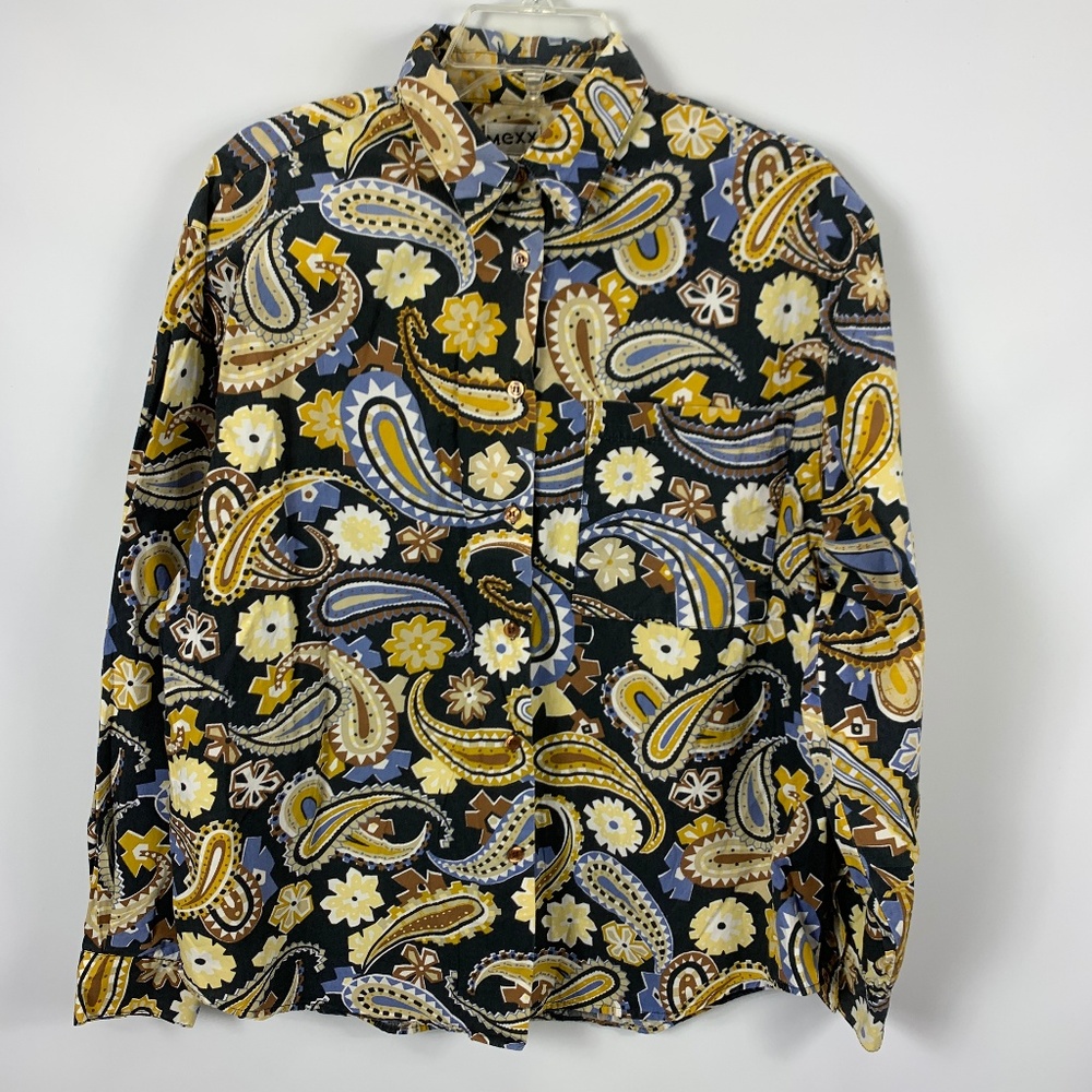 Mexx Large Button Front Blouse Vibrant